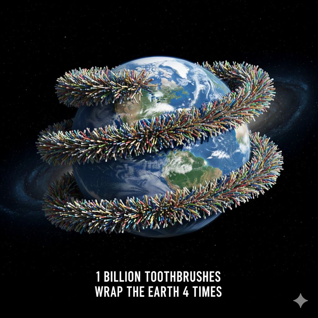 1 billion toothbrushes wrap the earth 4 times
